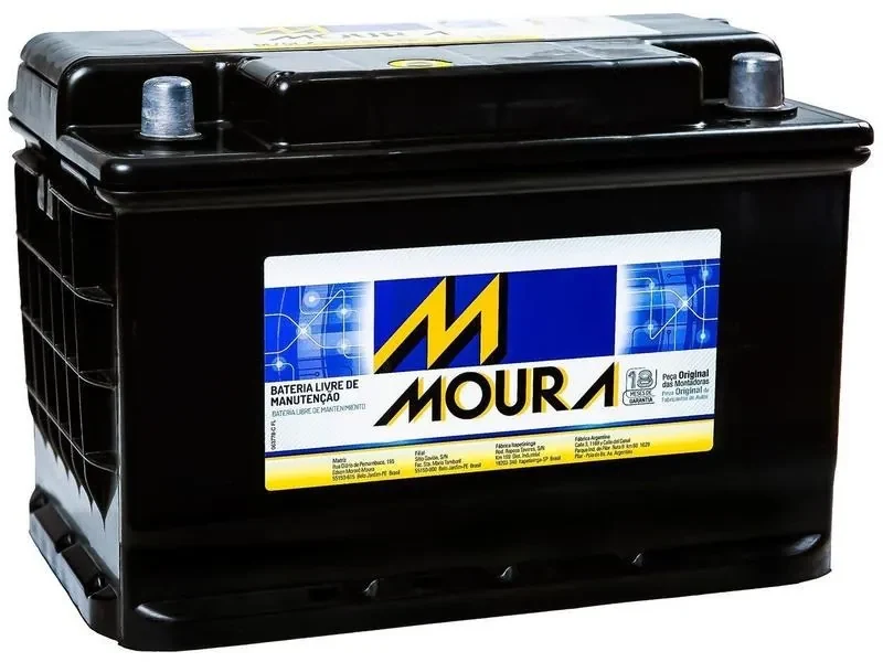Bateria MOURA 75 Amperes (M75LD) - HILUX TORO RANGER FRONTIER