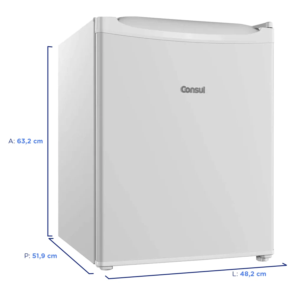 Frigobar Consul 76L 1 Porta Degelo Manual com Gaveta Multiuso CRC08CB