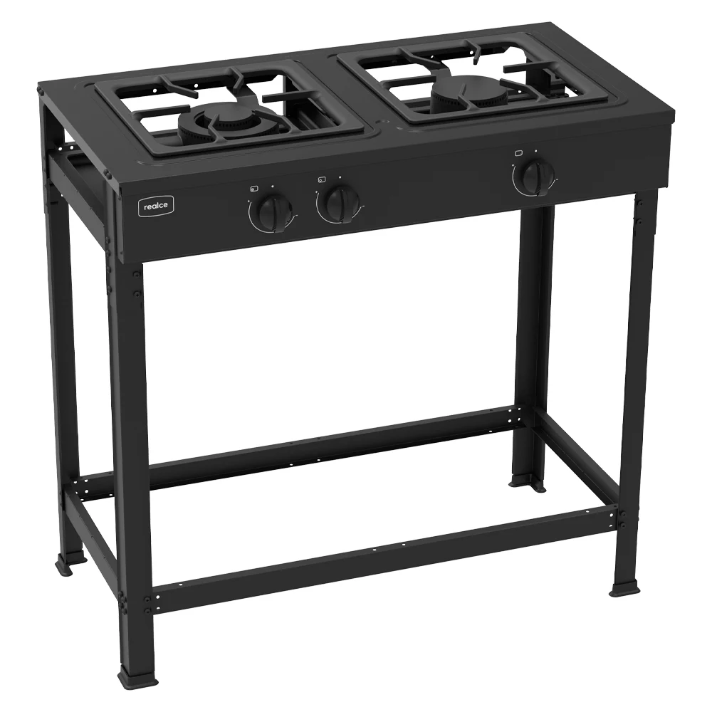 Fogão Industrial Realce 2 Bocas Atena Manual com Bandeja Coletora