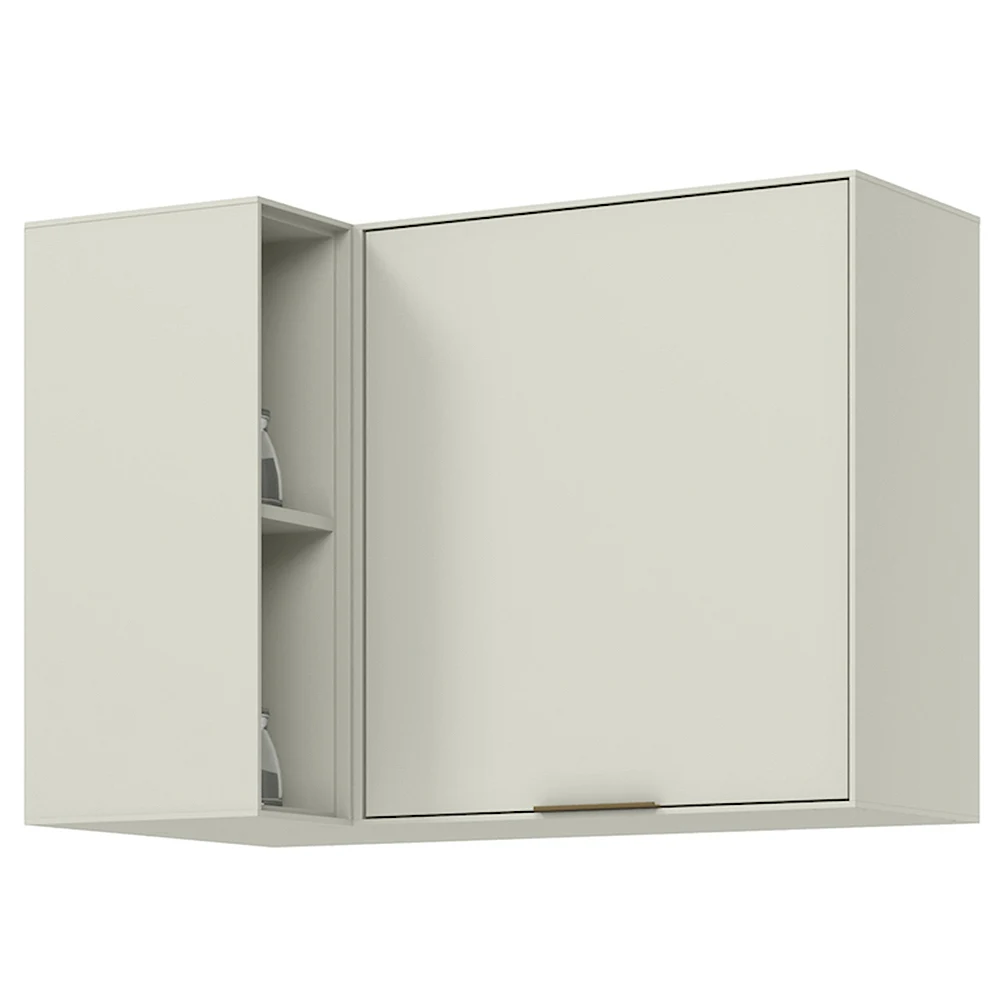 Armário Aéreo de Canto 01 Porta MDF Fineze Henn