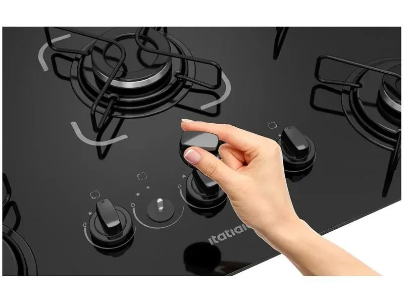 Cooktop 5 Bocas Itatiaia Essencial Preto Bivolt