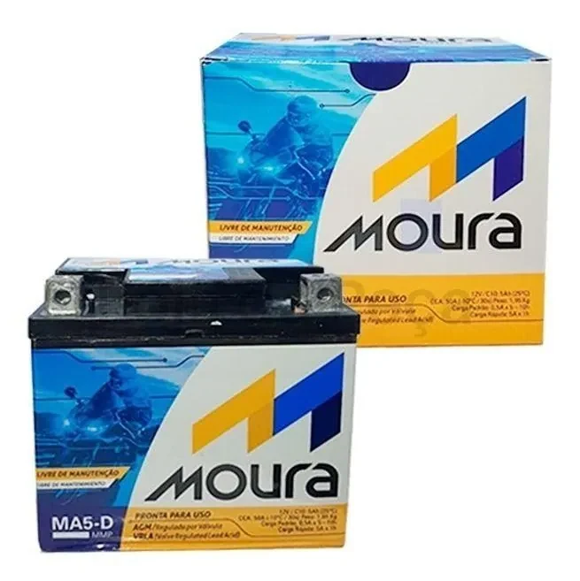 Bateria Moto Moura Titan fam start biz pop bros xre crf pcx