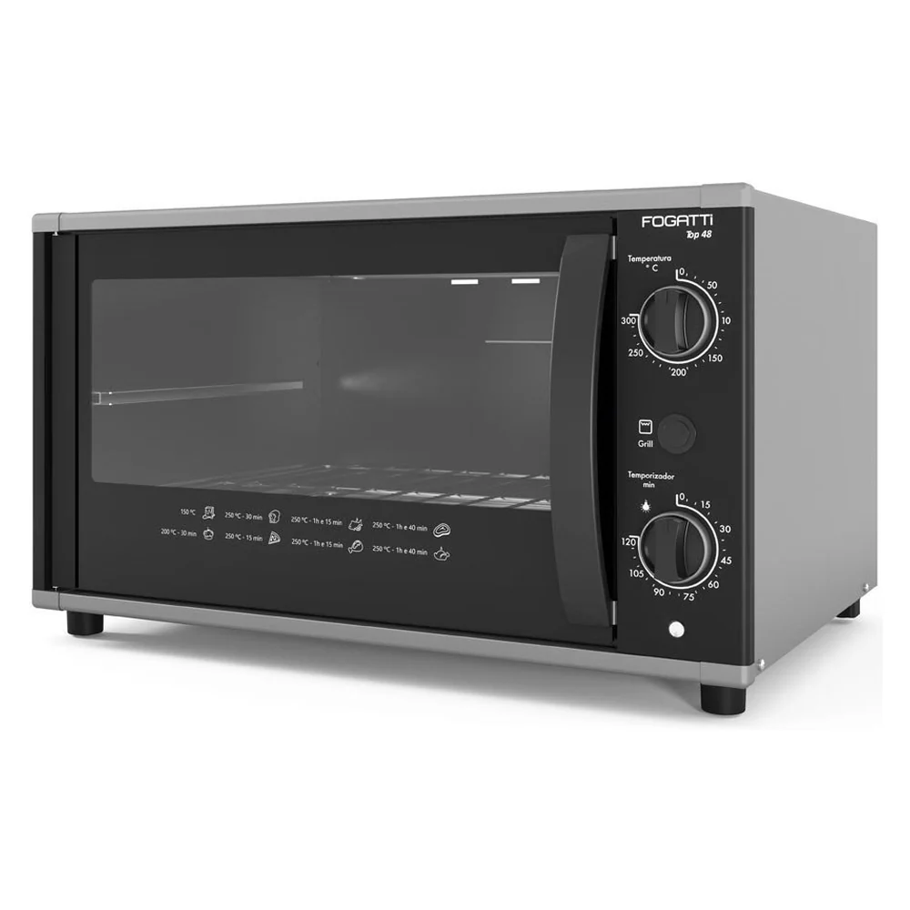 Forno Elétrico de Bancada 48 Litros Fogatti Top 48 Black