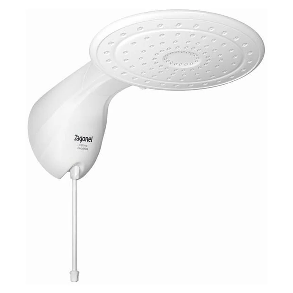 Chuveiro Elétrico Eletrônico 220V 7700W Branco Redondo Optima Zagonel