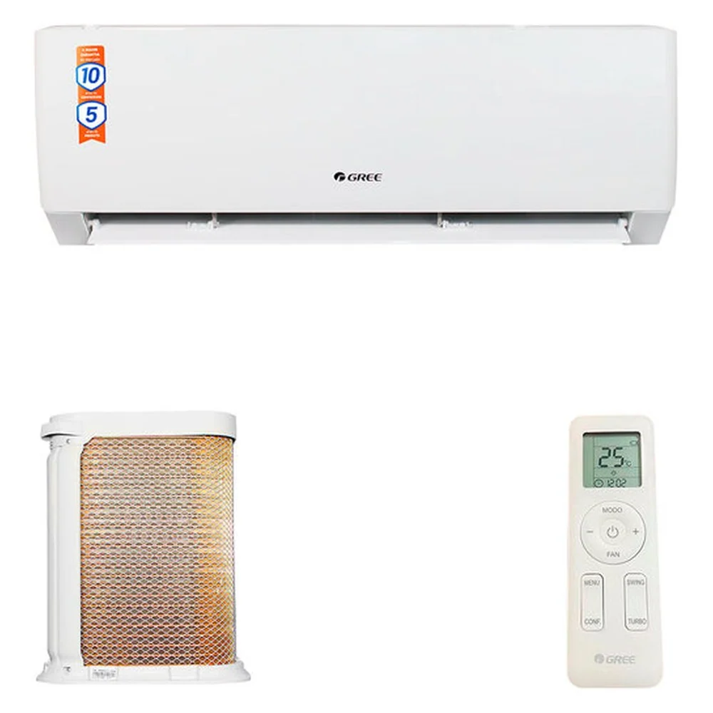 Ar-Condicionado Split 9000 BTUs Gree, Quente/Frio, Inverter - GWH09ATB-D6DNA