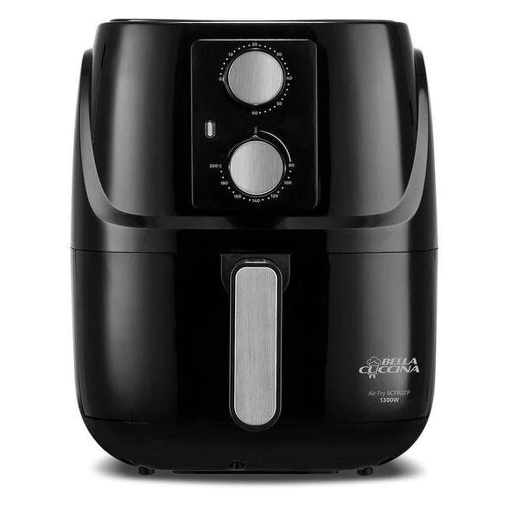Air Fryer Britânia Bella Cuccina Bcfr02 3l 1300w Antiaderente Timer Ajustável Preto 220v