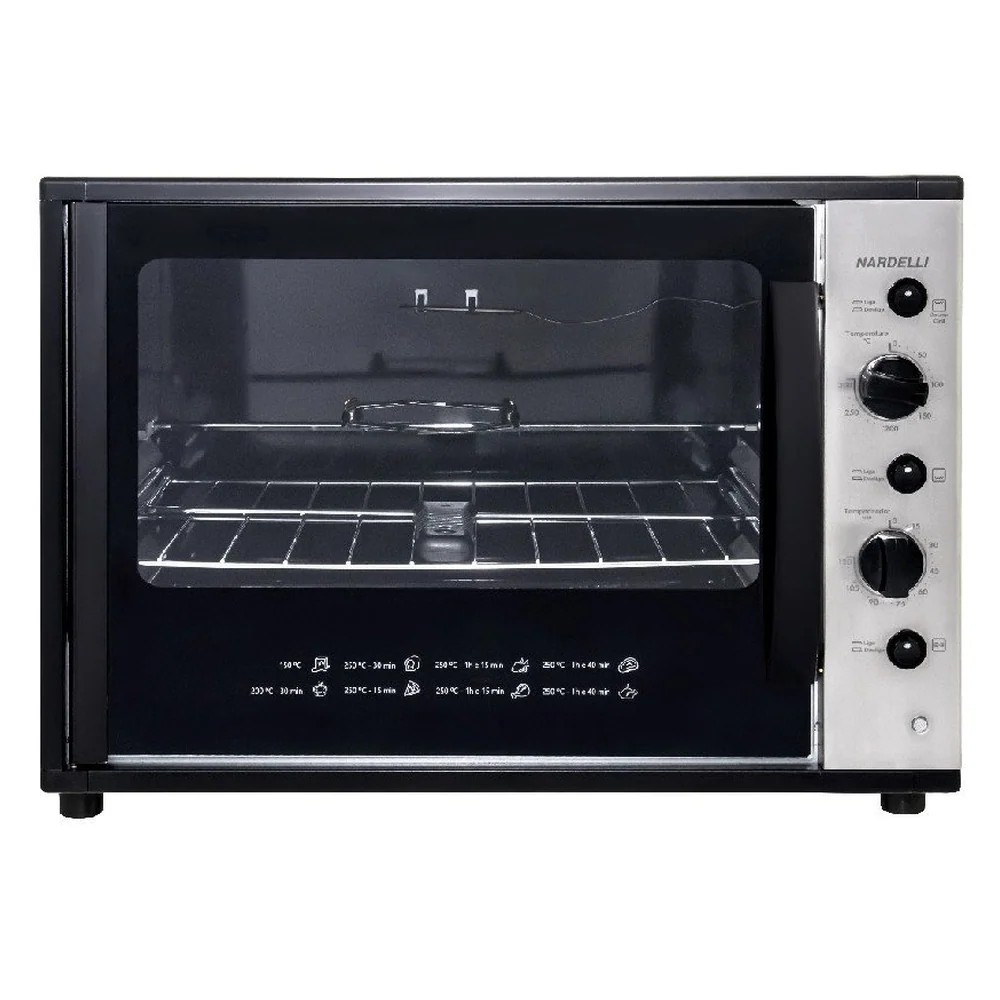 Forno Elétrico Bancada Com Espeto Giratório Smart60s Nardelli - Preto